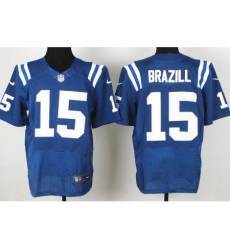 Nike Indianapolis Colts 15 LaVon Brazill Blue Elite NFL Jersey