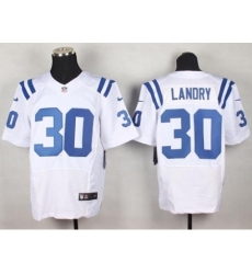 Nike Indianapolis Colts 30 LaRon Landry White Elite NFL Jersey