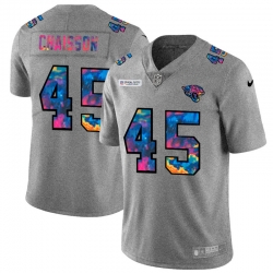 Jacksonville Jaguars 45 K 27Lavon Chaisson Men Nike Multi Color 2020 NFL Crucial Catch NFL Jersey Greyheather