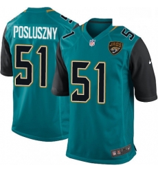 Men Nike Jacksonville Jaguars 51 Paul Posluszny Game Teal Green Team Color NFL Jersey