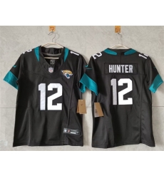 Women Jacksonville Jaguars 12 Travis Hunter Black 2024 F U S E Vapor Limited Stitched Football Jersey  Women Jacksonville Jaguars 12 Travis Hunter Black 2024 F U S E Vapor Limited Stitched Football Jersey