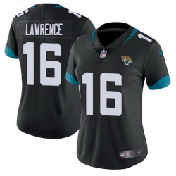 Women Nike Jacksonville Jaguars 16 Trevor Lawrence Black Team Color Women Stitched NFL Vapor Untouchable Limited Jersey