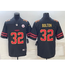 Men Kansas City Chiefs 32 Nick Bolton Black Red Gold Vapor Untouchable Limited Stitched Jersey