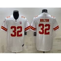 Men Kansas City Chiefs 32 Nick Bolton White Vapor Untouchable Limited Stitched Football Jersey