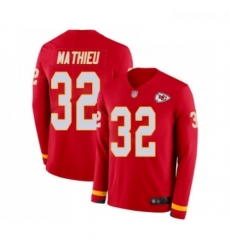 Men Kansas City Chiefs 32 Tyrann Mathieu Limited Red Therma Long Sleeve Football Jersey