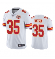 Men Kansas City Chiefs 35 Jaylen Watson White Vapor Untouchable Limited Stitched Football Jersey