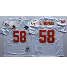 Men Kansas City Chiefs 58 Derrick Thomas White M&N Throwback Jersey