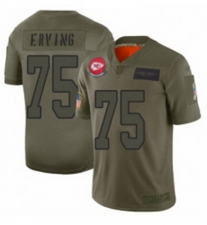 Men Kansas City Chiefs 75 Cameron Erving Limited Camo 2019 Salute to Service Football Jersey