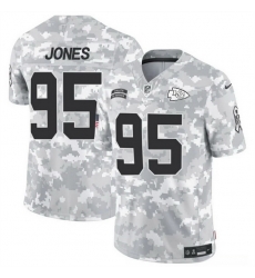 Men Kansas City Chiefs 95 Chris Jones 2024 F U S E Arctic Camo Salute To Service Limited Stitched Football Jersey