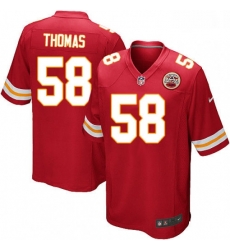 Men Nike Kansas City Chiefs 58 Derrick Thomas Game Red Team Color NFL Jersey