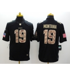 Nike Kansas City Chiefs 19 Joe Montana Black Limited Salute to Service NFL Jersey