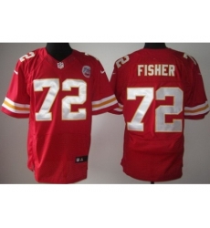 Nike Kansas City Chiefs 72 Eric Fisher Red Elite NFL Jersey