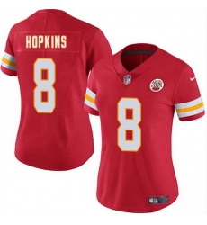 Women Kansas City Chiefs 8 DeAndre Hopkins Red Vapor Untouchable Limited Stitched Jersey