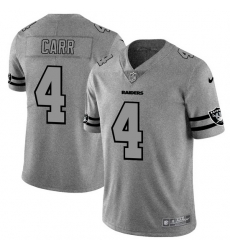 Las Vegas Raiders 4 Derek Carr Men Nike Gray Gridiron II Vapor Untouchable Limited NFL Jersey