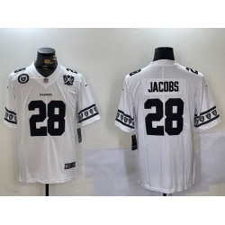 Men Las Vegas Raiders 28 Josh Jacobs White Limited Stitched Jersey 3