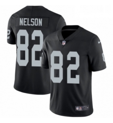 Mens Nike Oakland Raiders 82 Jordy Nelson Black Team Color Vapor Untouchable Limited Player NFL Jersey