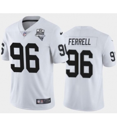 Men's Oakland Raiders White #96 Clelin Ferrell 2020 Inaugural Season Vapor Limited Stitched NFL Jersey