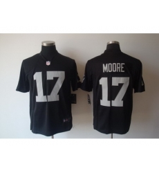 Nike Oakland Raiders 17 Denarius Moore Black Game NFL Jersey