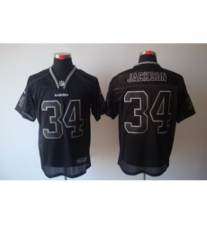 Nike Oakland Raiders 34 Bo.Jackson Black Elite Lights Out NFL Jersey