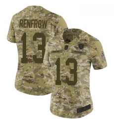 Raiders #13 Hunter Renfrow Camo Women Stitched Football Limited 2018 Salute to Service Jersey