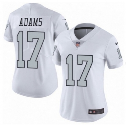 Women Las Vegas Raiders 17 Davante Adams White Color Rush Limited Stitched Jersey