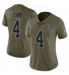 Women Las Vegas Raiders 4 Derek Carr 2017 Salute To Service Limited Jersey