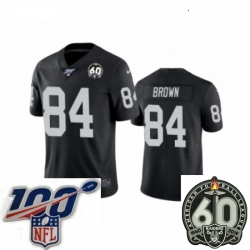 Youth Oakland Raiders #84 Antonio Brown Black 60th Anniversary Vapor Untouchable Limited Player 100th Season Football Jersey