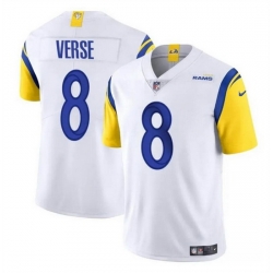 Men Los Angeles Rams 8 Jared Verse White 2024 Draft Vapor Untouchable Stitched Football Jersey