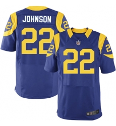 Nike Rams #22 Trumaine Johnson Royal Blue Alternate Mens Stitched NFL Elite Jersey