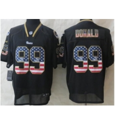 Nike St. Louis Rams 99 Aaron Donald Black Elite USA Flag Fashion NFL Jersey