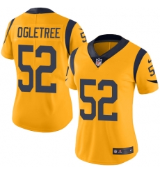 Nike Rams #52 Alec Ogletree Gold Womens Stitched NFL Limited Rush Jersey