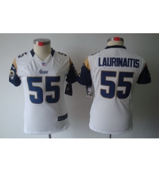 Women Nike NFL St. Louis Rams #55 James Laurinaitis White Color[NIKE LIMITED Jersey]