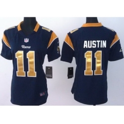 Women Nike St.Louis Rams 11 Tavon Austin Blue NFL Jerseys