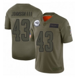 Womens Los Angeles Rams 43 John Johnson Limited Camo 2019 Salute to Service Football Jersey