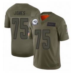 Womens Los Angeles Rams 75 Deacon Jones Limited Camo 2019 Salute to Service Football Jersey