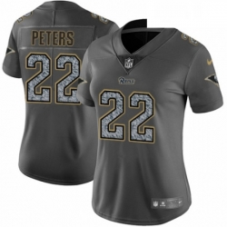 Womens Nike Los Angeles Rams 22 Marcus Peters Gray Static Vapor Untouchable Limited NFL Jersey