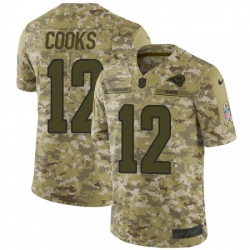 Youth Nike Los Angeles Rams 12 Brandin Cooks Limited Camo 2018 Salute to Service NFL Jersey