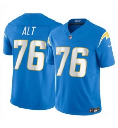 Men Los Angeles Chargers 76 Joe Alt Light Blue 2024 Draft F U S E  Vapor Limited Stitched Football Jersey