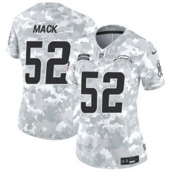 Women Los Angeles Chargers 52 Khalil Mack 2024 F U S E Arctic Camo Salute To Service Limited Stitched Football Jersey