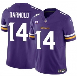 Men Minnesota Vikings 14 Sam Darnold Purple 2024 F U S E  With 4 Star C Patch Vapor Untouchable Limited Stitched Jersey