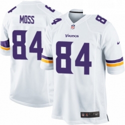 Mens Nike Minnesota Vikings 84 Randy Moss Game White NFL Jersey