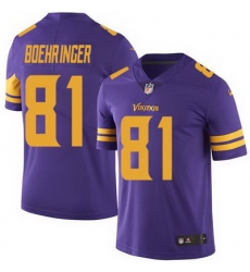 Nike Vikings #81 Moritz Boehringer Purple Mens Stitched NFL Limited Rush Jersey