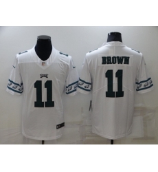 Men Philadelphia Eagles 11 A J Brown White Team Logo Cool Edition Stitched jersey