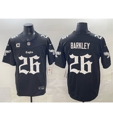 Men Philadelphia Eagles 26 Saquon Barkley Black 2025 F U S E Gothic Philly Edition With 3 Star C Patch Vapor Limited Stitched Football Jersey Men Philadelphia Eagles 26 Saquon Barkley Black 2025 F U S E Gothic Philly Edition With 3 Star C Patch Vapor Limited Stitched Football Jersey