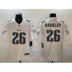 Men Philadelphia Eagles 26 Saquon Barkley White Fashion Vapor Untouchable Limited Stitched Football Jersey