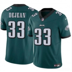 Men Philadelphia Eagles 33 Cooper DeJean Green 2024 Draft F U S E Vapor Untouchable Limited Stitched Football Jersey