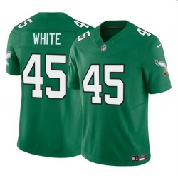 Men Philadelphia Eagles 45 Devin White Green 2023 F U S E Throwback Vapor Untouchable Limited Stitched Football Jersey