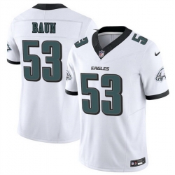 Men Philadelphia Eagles 53 Zack Baun White 2025 F U S E  Vapor Untouchable Limited Stitched Football Jersey