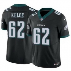 Men Philadelphia Eagles Jason Kelce #62 Black F U S E Stitched NFL Jersey