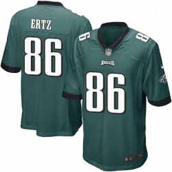 Mens Nike Philadelphia Eagles 86 Zach Ertz Game Midnight Green Team Color NFL Jersey